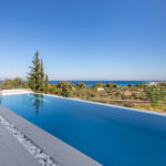 z luxury villa delta lefkada greece swimming pool sea view trees sky