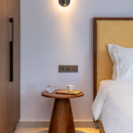 z luxury villa omega lefkada bed bedside table closet lights