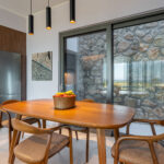 z luxury villa omega lefkada dining area sitting area table kitchen chairs