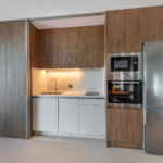 z luxury villa omega lefkada kitchen oven microwave wasgbasin kitchen
