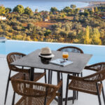 z luxury villa omega lefkada table sitting area sea view trees